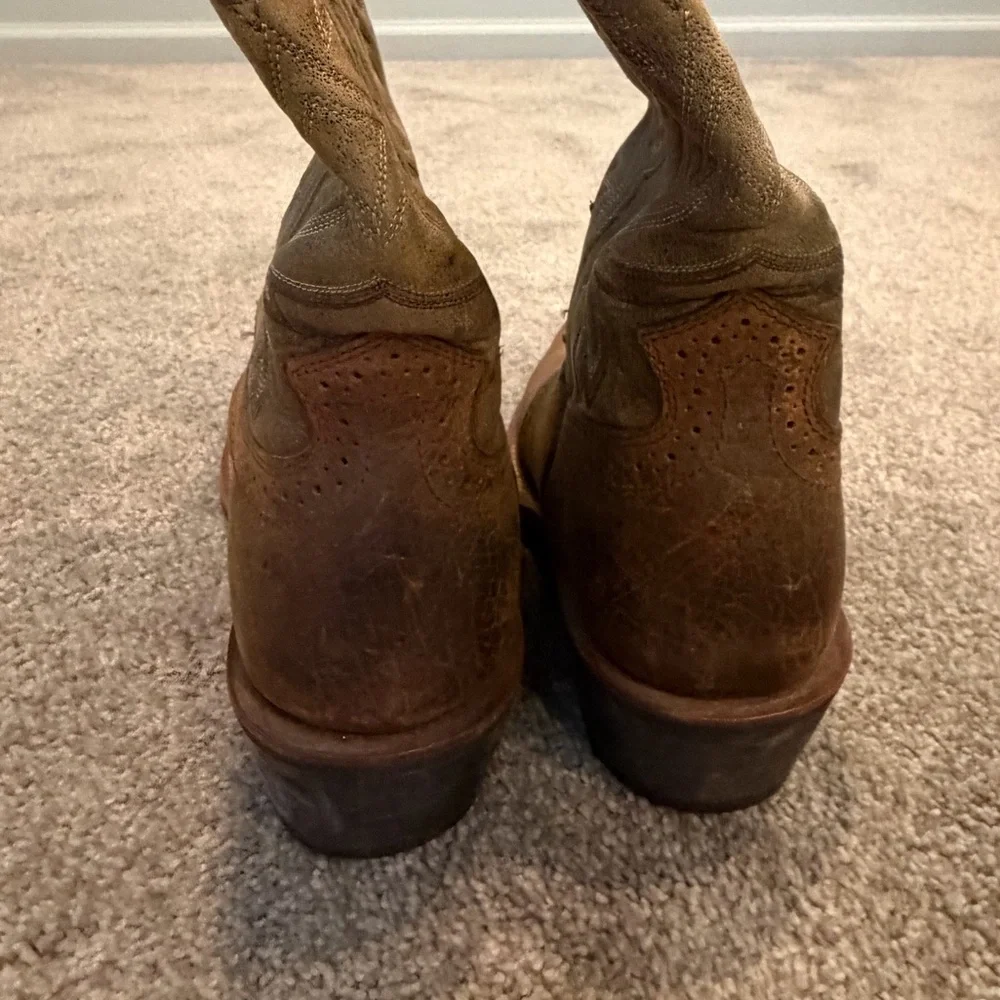 Ariat Mens (or Womens) Tan/Brown Western Cowboy Boots Size US 8EE Style 10002230 - Picture 14 of 16